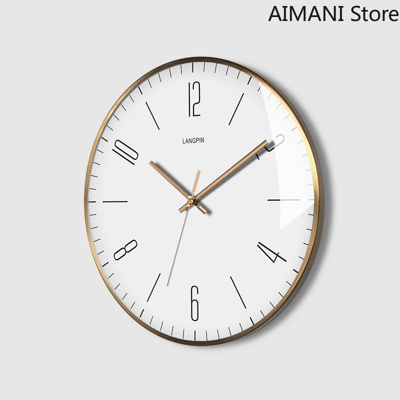 Modern Nordic American Mute Metal Living Room Home Bedroom Office Simple Clock Wall Clock Quartz Clock Wall Watch Separates
Modern Nordic American Mute Metal Living Room Home Bedroom Office Simple Clock Wall Clock Quartz Clock Wall Watch Separates