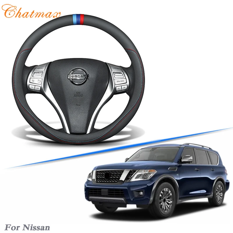 Чехол рулевого колеса автомобиля Универсальная черная кожа, подходит для Nissan Maxima Sentra Xtrail Tiida NV200, все серии, простые в установке
Чехол рулевого колеса автомобиля Универсальная черная кожа, подходит для Nissan Maxima Sentra Xtrail Tiida NV200, все серии, простые в установке