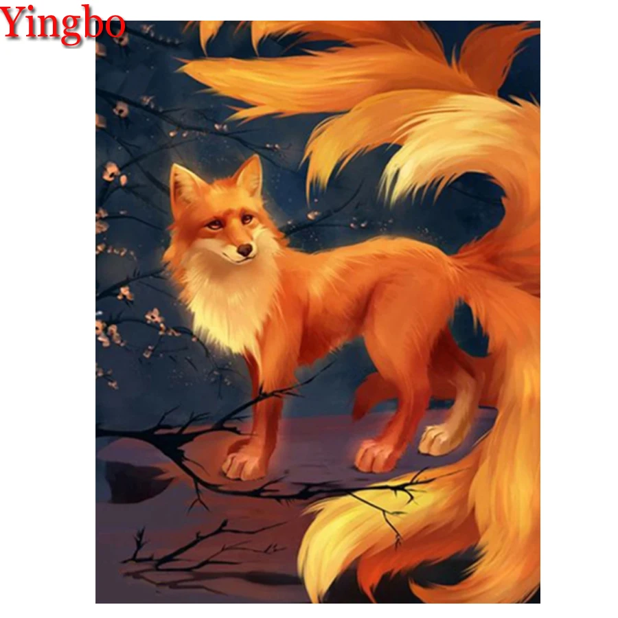 Full Square 5D Diy Diamond Painting Animal Nine-tailed Fox 3D Diamond Embroidery Cross Stitch Rhinestones Art Handicraft
Full Square 5D Diy Diamond Painting Animal Nine-tailed Fox 3D Diamond Embroidery Cross Stitch Rhinestones Art Handicraft