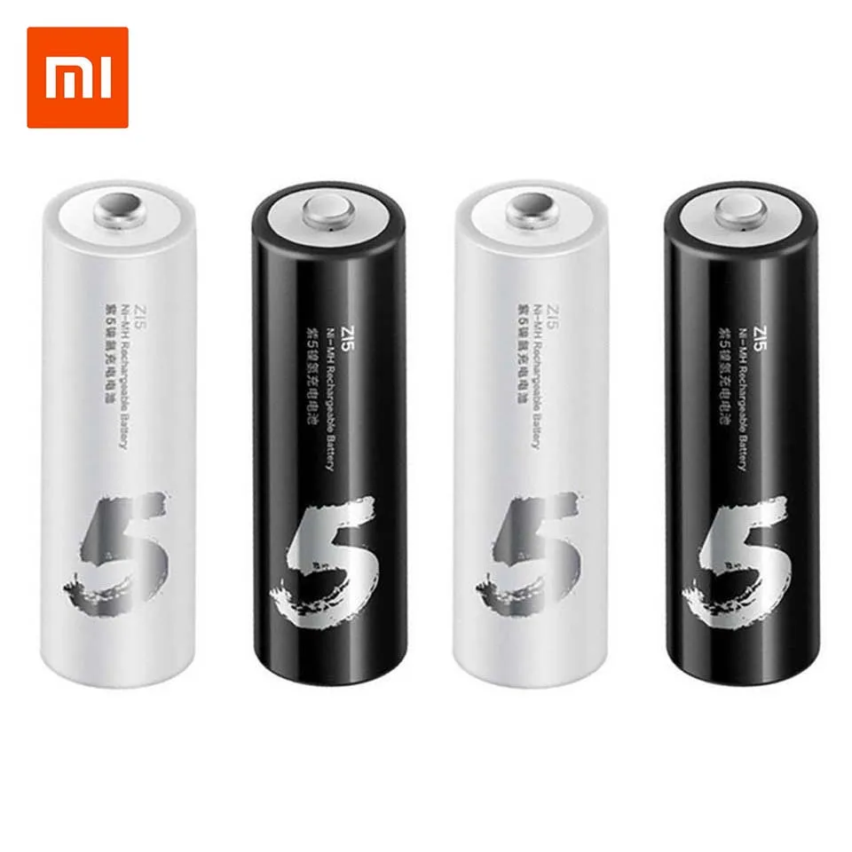 4 шт. Оригинал Xiaomi 1 2 V ZMI ZI7 ZI5 AAA 1800mah AA 700mAh перезаряжаемые батареи Ni MH для