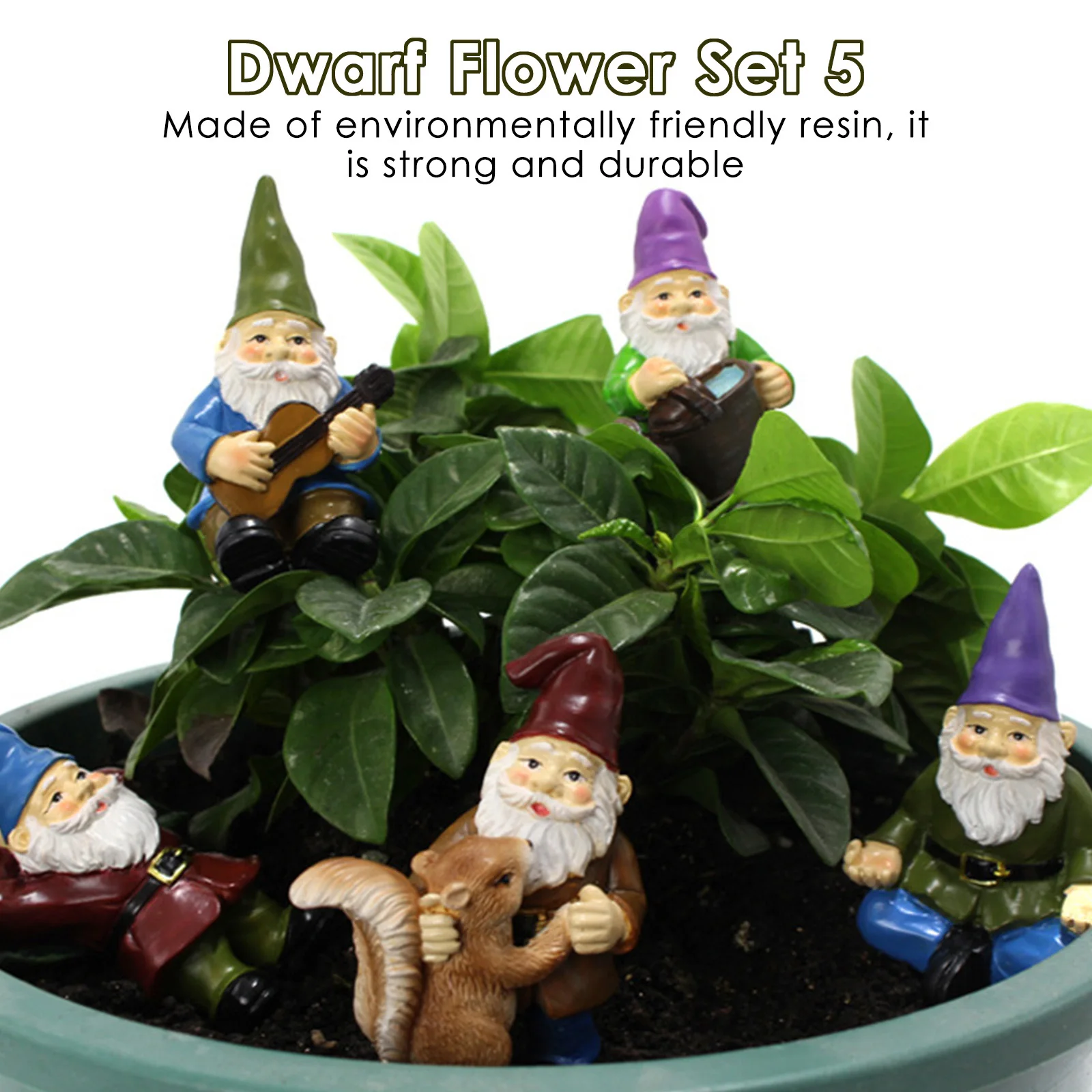 5pcs Cute Garden Gnomes Miniature Dwarf Figurines Statue Resin Ornaments Sculpture Outdoor Fairy Garden Yard Lawn Decorations
5pcs Cute Garden Gnomes Miniature Dwarf Figurines Statue Resin Ornaments Sculpture Outdoor Fairy Garden Yard Lawn Decorations
