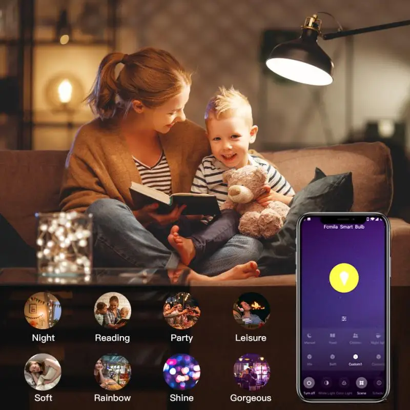 5Pcs B22 E27 Smart Bulb 15W LED Light 110V/220V RGB Dimmable Wireless WiFi APP Voice Timing Control For Alexa Google Home 3Pcs
5Pcs B22 E27 Smart Bulb 15W LED Light 110V/220V RGB Dimmable Wireless WiFi APP Voice Timing Control For Alexa Google Home 3Pcs