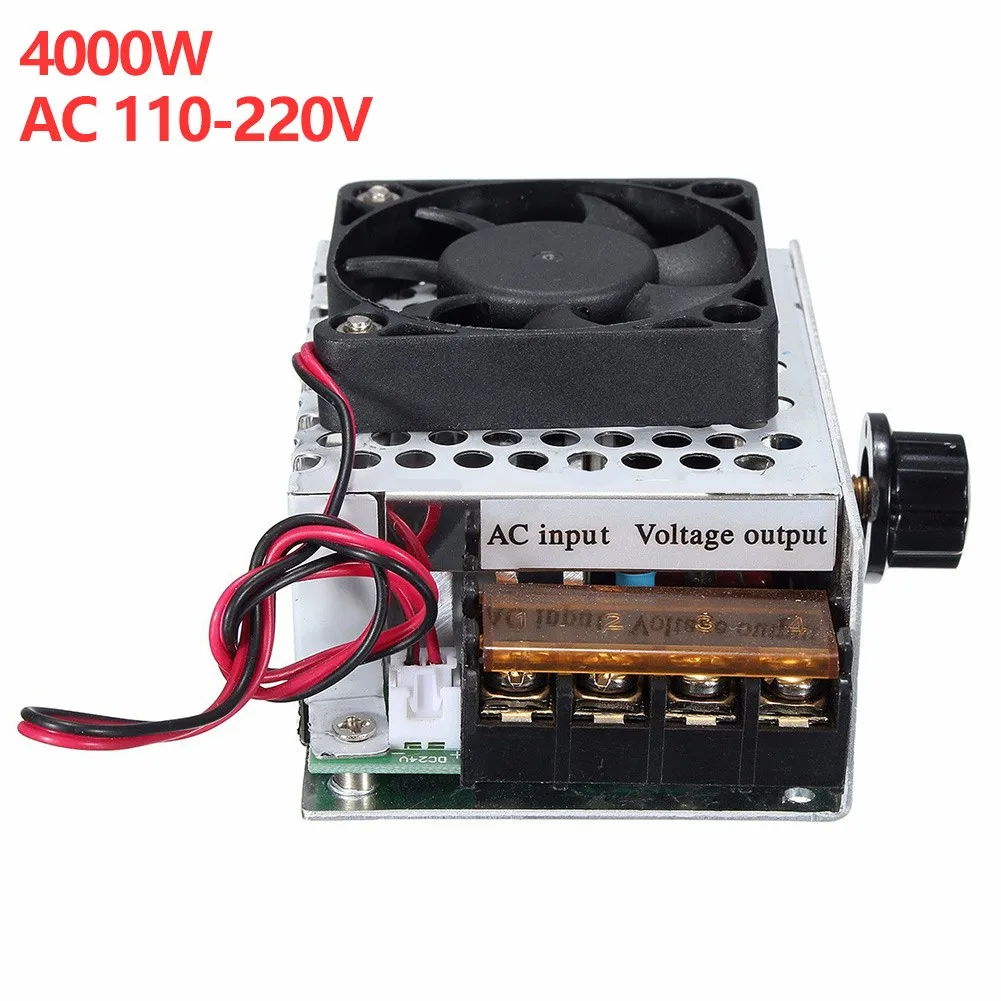 AC 110-220V SCR Motor Speed Controller Volt Regulator Dimmer Thermostat 4000W Speed Temperature Regulation Control Switch
AC 110-220V SCR Motor Speed Controller Volt Regulator Dimmer Thermostat 4000W Speed Temperature Regulation Control Switch