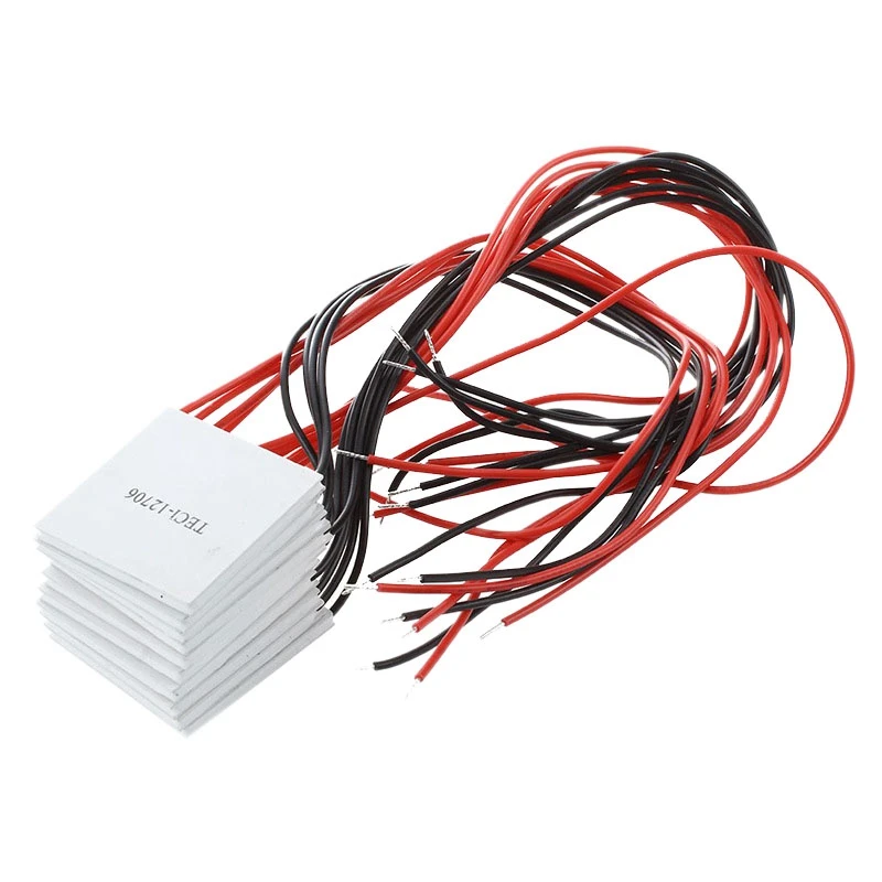 10PCS TEC1-12706 Thermoelectric Cooler Radiator 40X40MM12V 5.8A for Water Cooler/DIY Air Conditioner/CPU
10PCS TEC1-12706 Thermoelectric Cooler Radiator 40X40MM12V 5.8A for Water Cooler/DIY Air Conditioner/CPU