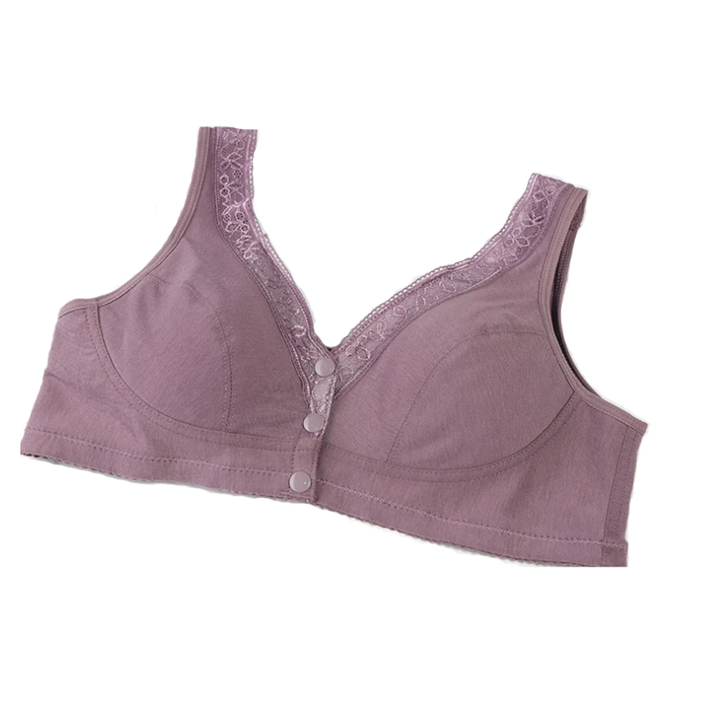 Women Comfortable Cotton Bra Lace Side Soft Wireless Front Buckle Bralette Underwear Vest Brassiere Women Lingerie Gift For Mom 
Women Comfortable Cotton Bra Lace Side Soft Wireless Front Buckle Bralette Underwear Vest Brassiere Women Lingerie Gift For Mom