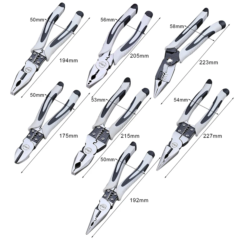 Multifunctional Pliers Universal Diagonal Pliers Needle-nose Crimp And Strip Hardware Tools Wire Cutter Electricial Tools 
Multifunctional Pliers Universal Diagonal Pliers Needle-nose Crimp And Strip Hardware Tools Wire Cutter Electricial Tools