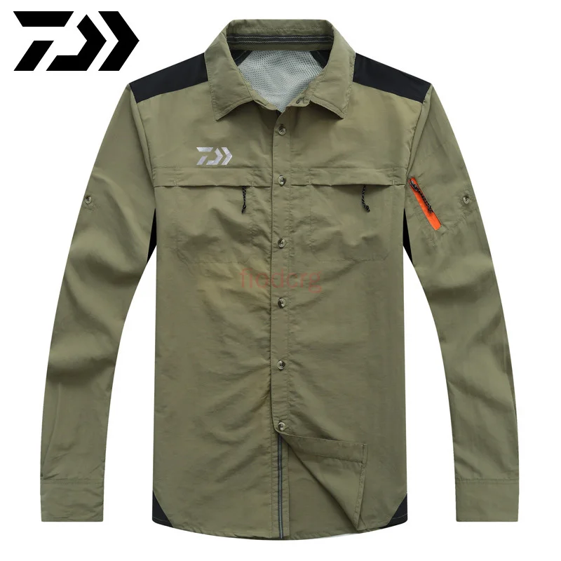 

Daiwa New Quick Dry Outdoor Men's Summer Shirts Breathable Removable Sports Fishing Trekking Hiking Male Fishing Clothing