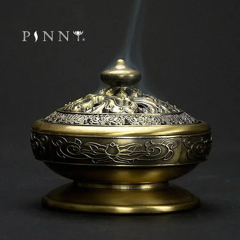 PINNY Nepalese Classical Metal Incense Burner Alloy Coil Censer Buddha Decor Cone Incense Base Sandalwood Metal Crafts
PINNY Nepalese Classical Metal Incense Burner Alloy Coil Censer Buddha Decor Cone Incense Base Sandalwood Metal Crafts
