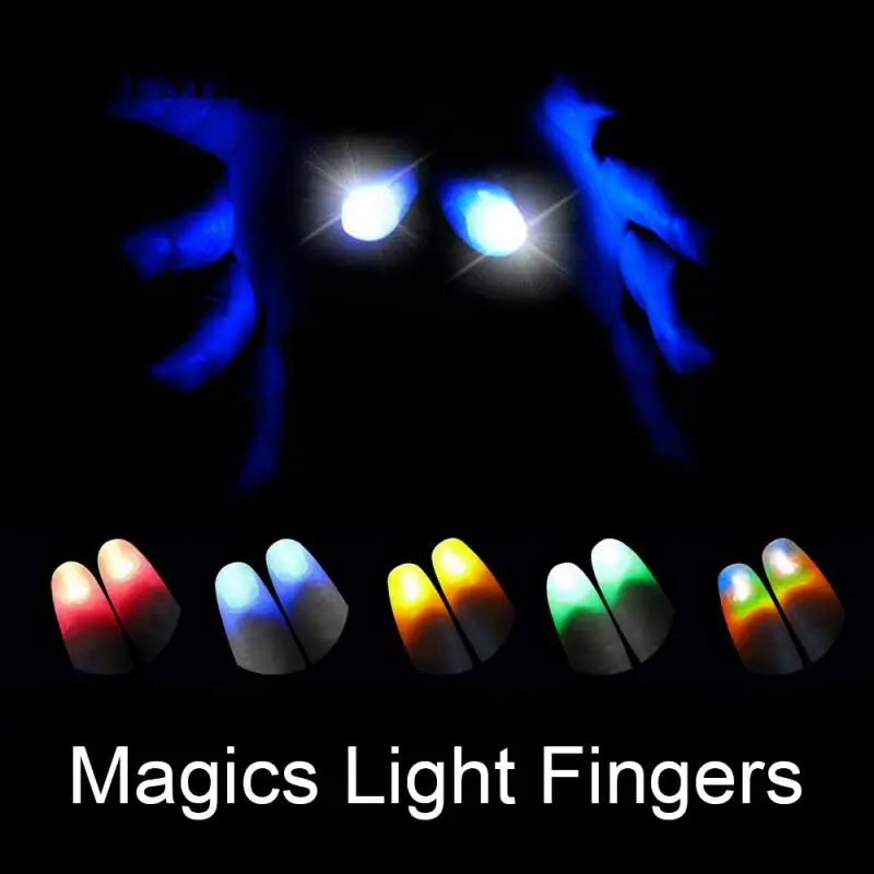 

1 пара Творческий светящиеся игрушки свечение Пальцы Советы с светодиодный красный палец светильник Иллюзия мягкие игрушки для пальцев