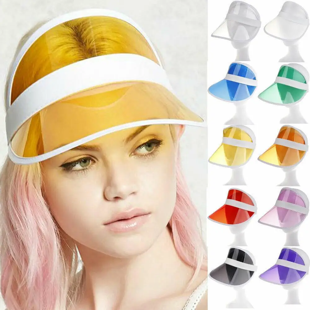 Unisex Summer Sun Hat Transparent Empty Top Plastic PVC Sunshade Hat. Visor .Caps .Bicycle .Sun Hat
Unisex Summer Sun Hat Transparent Empty Top Plastic PVC Sunshade Hat. Visor .Caps .Bicycle .Sun Hat