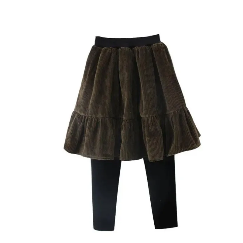 Girls Winter Warm Velvet Legging Skirt Kids Corduroy Half Skirt Stitching Fake two-piece Culottes Teen Children's Sport Pants
Girls Winter Warm Velvet Legging Skirt Kids Corduroy Half Skirt Stitching Fake two-piece Culottes Teen Children's Sport Pants