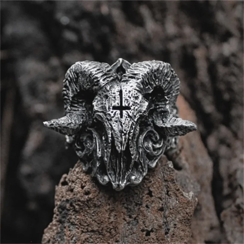 Unique Punk Gothic Satanic Demon Sorath Skull Ring Men Stainless Steel Biker Ring Baphomet Jewelry Gift Wholesale
Unique Punk Gothic Satanic Demon Sorath Skull Ring Men Stainless Steel Biker Ring Baphomet Jewelry Gift Wholesale