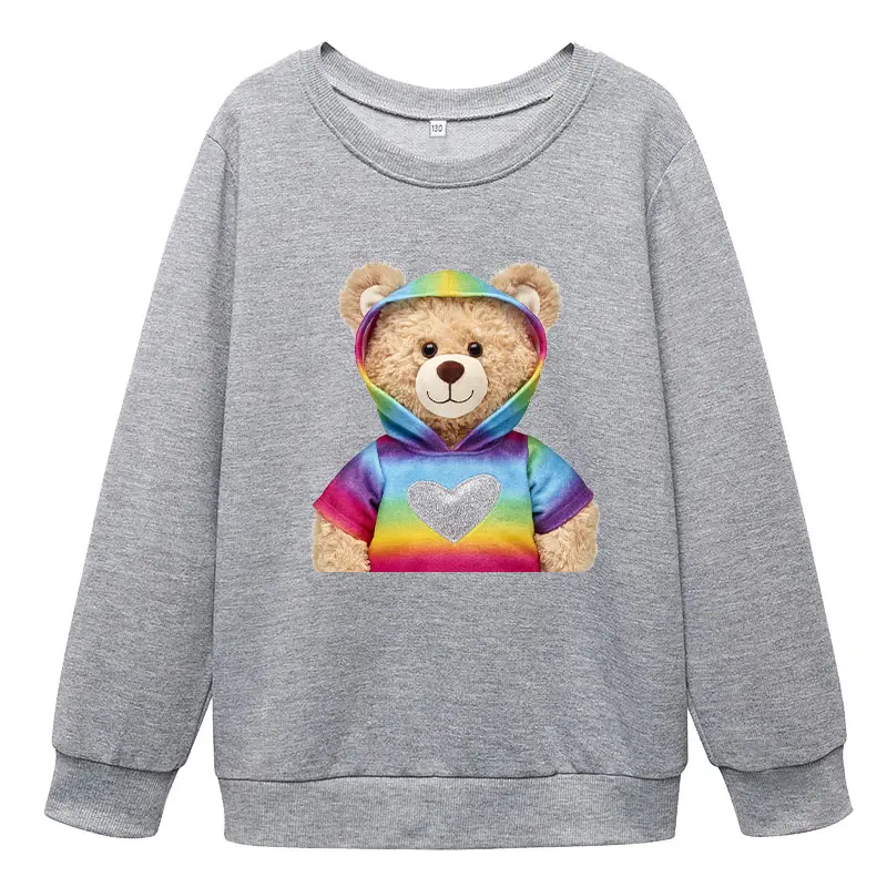 Toddler Kids Round Neck Grey Black Sweatshirt Pure Cotton Long Sleeve Hoodie 3-12 Year Children Boy Girl Clothing Cute Bear
Toddler Kids Round Neck Grey Black Sweatshirt Pure Cotton Long Sleeve Hoodie 3-12 Year Children Boy Girl Clothing Cute Bear
