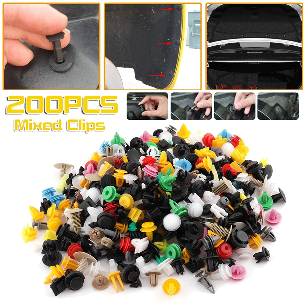 200Pcs Retainer Car Fastener Rivet Door Panel Liner For All Car Accessories Universal Mixed Auto Fastener Car Bumper Clips
200Pcs Retainer Car Fastener Rivet Door Panel Liner For All Car Accessories Universal Mixed Auto Fastener Car Bumper Clips