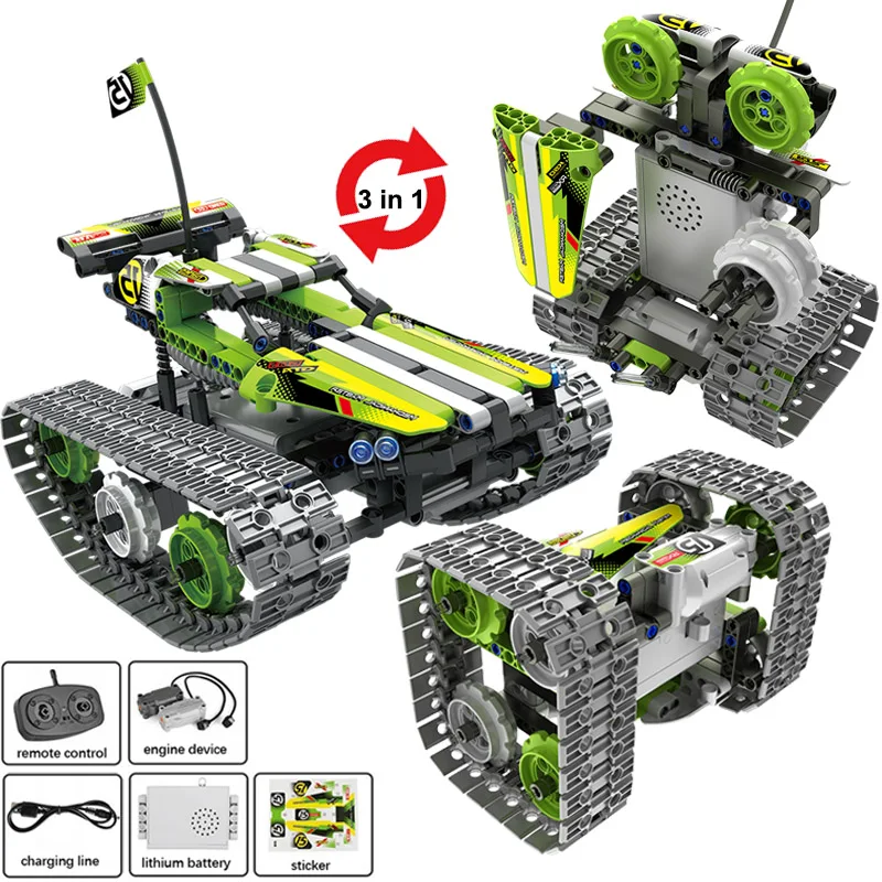 High-Tech RC Car Remote Control Tracked Stunt Racer car Electric Model Building Block Creator STEM Toys for Kids Children gift
High-Tech RC Car Remote Control Tracked Stunt Racer car Electric Model Building Block Creator STEM Toys for Kids Children gift