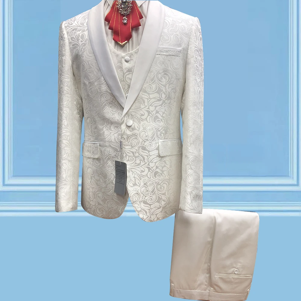 Роскошный жаккардовый Свадебный костюм для мужчин, комплект из белых брюк, смокинг, праздничный костюм, свадебный костюм, торжественные ром...
Роскошный жаккардовый Свадебный костюм для мужчин, комплект из белых брюк, смокинг, праздничный костюм, свадебный костюм, торжественные ром...