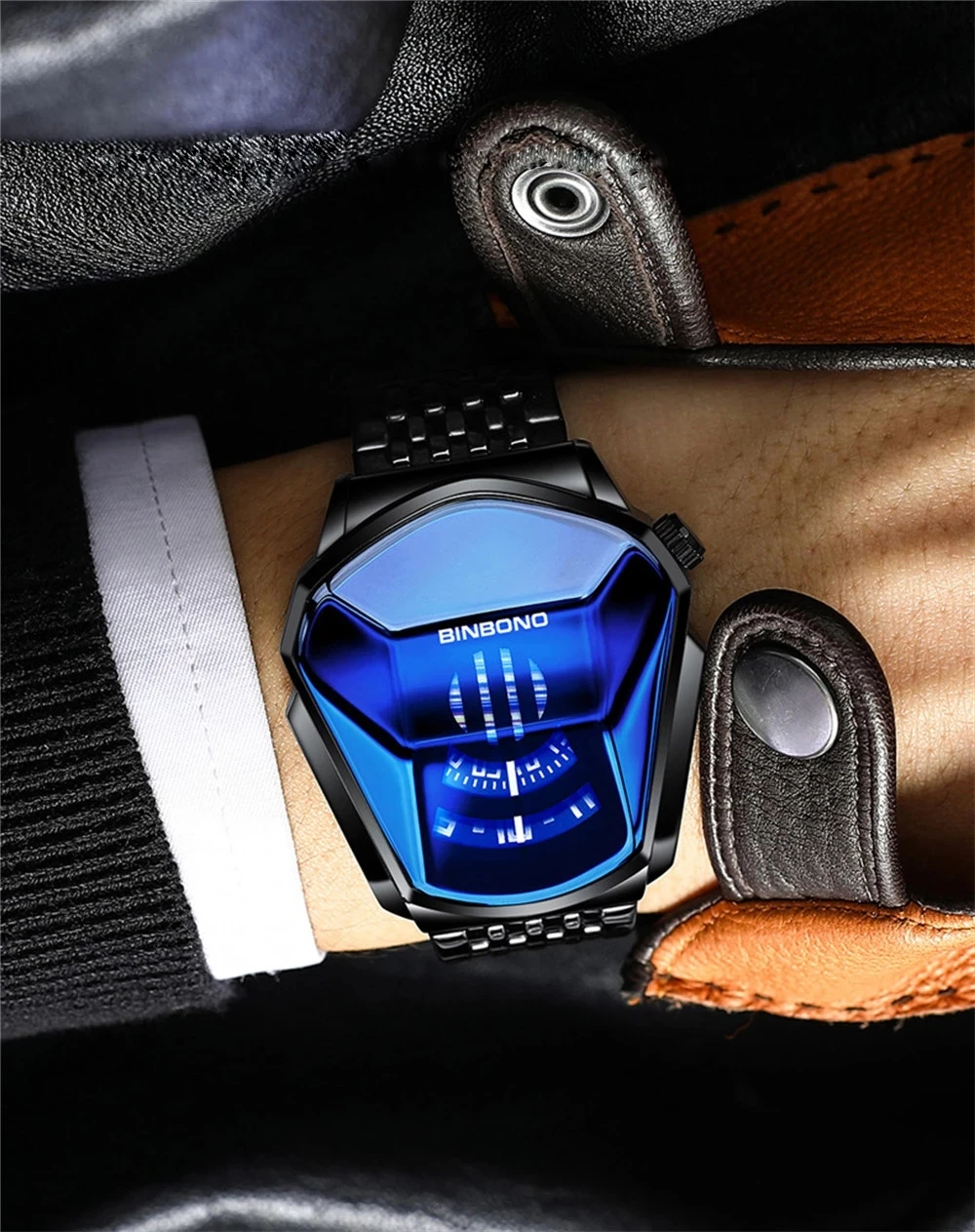 Часы BINBOND мужские наручные в стиле милитари брендовые Роскошные модные