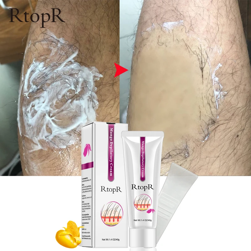 

40g Painless Effective Hair Removal Mango Depilatory Cream Whitening Hand Leg Armpit Hair Loss Product Summer Essential TSLM1