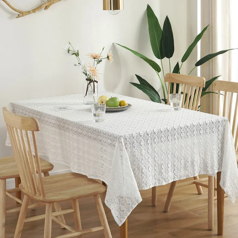 Nordic Pastoral Retro Rectangle White Cotton Lace Tablecloth for Home Christmas Wedding Party
Nordic Pastoral Retro Rectangle White Cotton Lace Tablecloth for Home Christmas Wedding Party