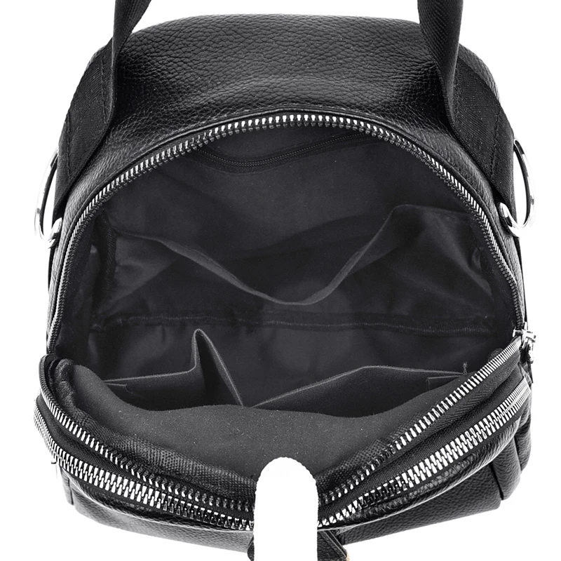 Women's Black Portable Backpack PU Leather Large Capacity Wide Shoulder Strap Shoulder Bag Girls Quality Bagpack for School Sac 
Women's Black Portable Backpack PU Leather Large Capacity Wide Shoulder Strap Shoulder Bag Girls Quality Bagpack for School Sac