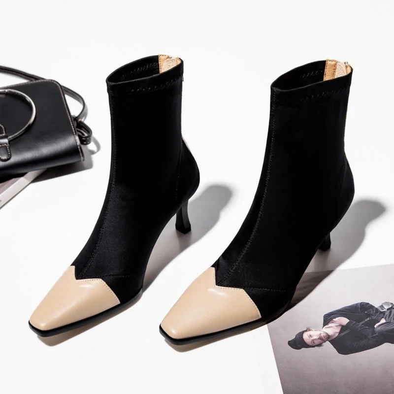 Women Black Sexy Sock Boots Stretch Boots High Heels Shoes For Woman Fashion Shoes 2021 Autumn Winter Ankle Boots Booties Female
Women Black Sexy Sock Boots Stretch Boots High Heels Shoes For Woman Fashion Shoes 2021 Autumn Winter Ankle Boots Booties Female
