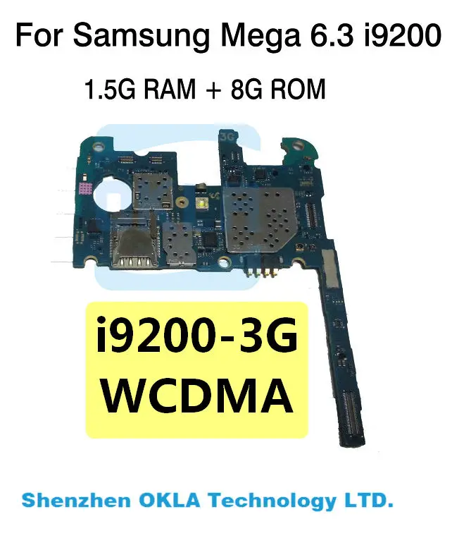 1 шт. для Samsung Galaxy Mega 6 3 GT i9200 WCDMA 5 ГБ ОЗУ 8 Гб ПЗУ Материнская плата запасная