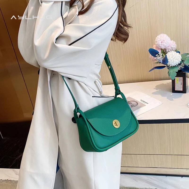 

AYLHJG Fashionable and Versatile Messengerbag High Sense Single Shoulder Armpit Small Squarebag Leather Small Handbag and Wallet