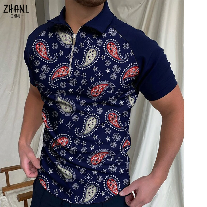 New Men's Print Short Sleeve Polo Shirt Brand Streetwear Mens Clothing Elegant Graphic Polo Shirts Turn Down Collar Social Shirt
New Men's Print Short Sleeve Polo Shirt Brand Streetwear Mens Clothing Elegant Graphic Polo Shirts Turn Down Collar Social Shirt