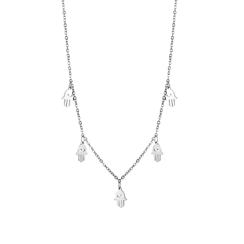 Hip Hop Hand of Fatima Pendant Necklace Silver Color Stainless Steel Simple Bergamot Chain For Women Jewelry Gifts Dropshipping
Hip Hop Hand of Fatima Pendant Necklace Silver Color Stainless Steel Simple Bergamot Chain For Women Jewelry Gifts Dropshipping