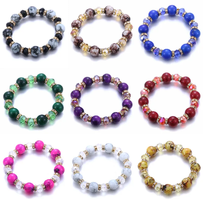 New Natural stone Imitation Crystal glass beads Beading bracelet Colorful bracelets Noble Vintage Romantic Lady Bracelet
New Natural stone Imitation Crystal glass beads Beading bracelet Colorful bracelets Noble Vintage Romantic Lady Bracelet