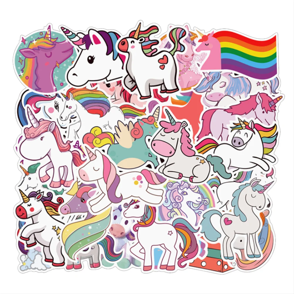 10/30/50PCS Rainbow Cartoon Unicorn Graffiti Stickers Guitar Suitcase Laptop Refrigerator Guitar Car Decoration Toys Wholesale
10/30/50PCS Rainbow Cartoon Unicorn Graffiti Stickers Guitar Suitcase Laptop Refrigerator Guitar Car Decoration Toys Wholesale