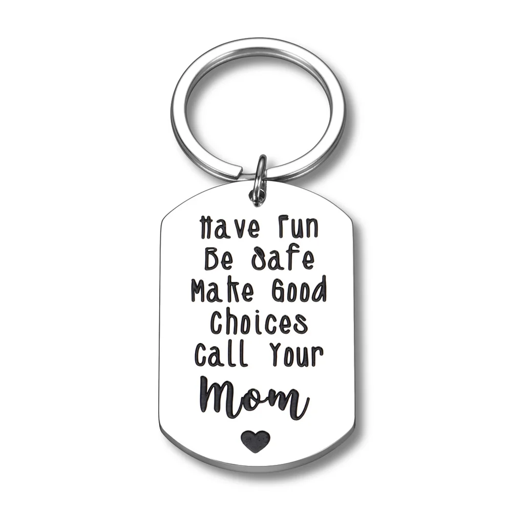 

Sweet 13 16 18 21th Birthday Gift Keychain for Daughter Son From Mom Dad Have Fun Be Safe Call Your Mom Keychain Graduation Gift
