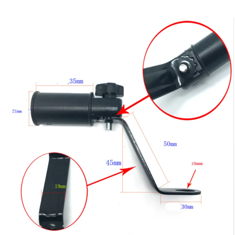 New 1 Pc Universal Motorcycle Rearview Mirror Clamp Mount Holder 10MM GPS Phone Bracket For KTM Suzuki Scooter Moped ATV