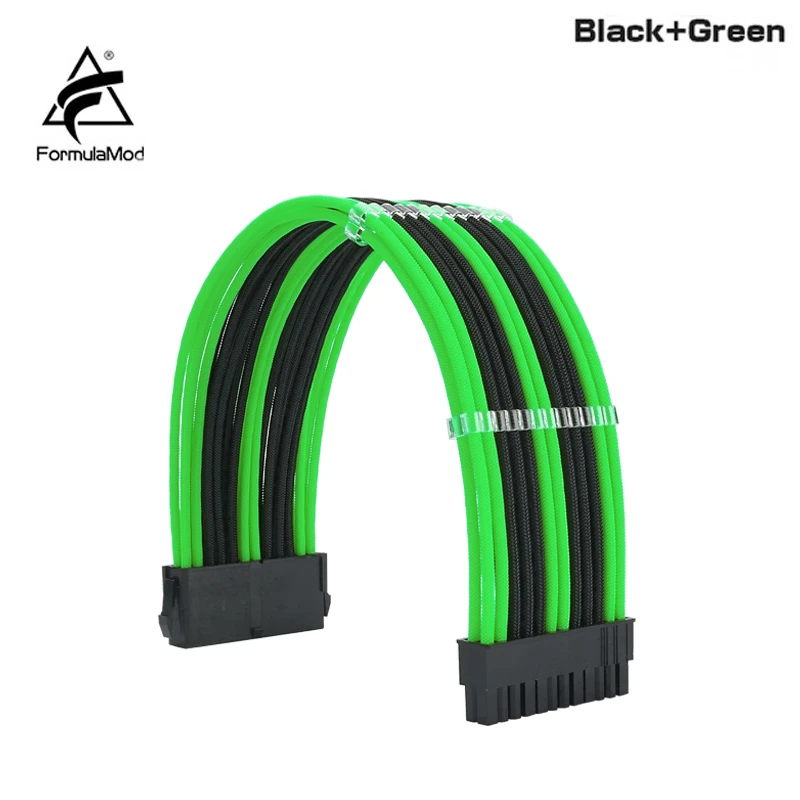 FormulaMod Fm-N24P ATX 24Pin(20+4) Power Extension Cable For Motherboard 24 Pin 18AWG Combination Color Cables With Cable Comb
FormulaMod Fm-N24P ATX 24Pin(20+4) Power Extension Cable For Motherboard 24 Pin 18AWG Combination Color Cables With Cable Comb