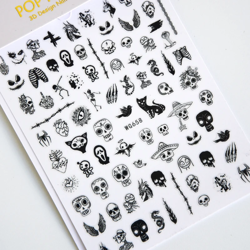 1sheet Halloween Nail Sticker Sugar Skull Nail Adhesive Sticker Decals Pumpkin Skull Transfer Sticker Slider
1sheet Halloween Nail Sticker Sugar Skull Nail Adhesive Sticker Decals Pumpkin Skull Transfer Sticker Slider