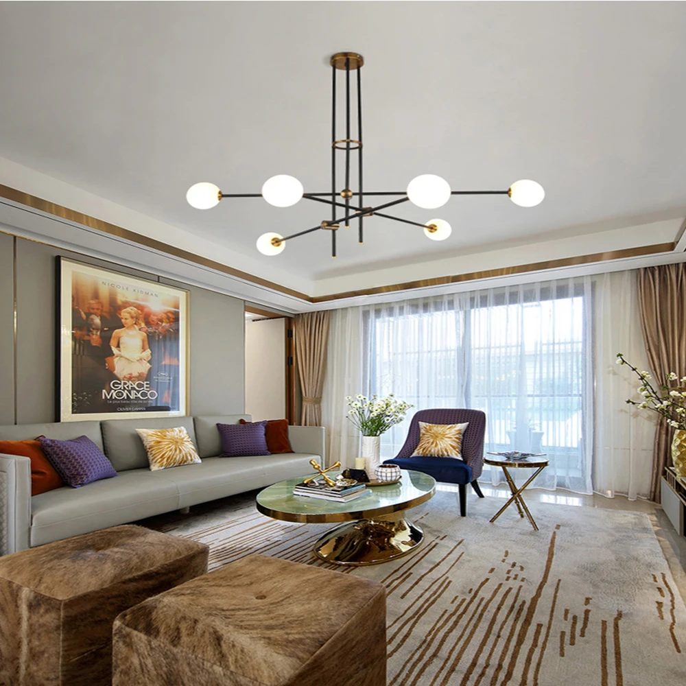 Sputnik Geometric Line Chandelier hot selling 6-Lights Modern Black Light for Bedroom Living Dining Room 
Sputnik Geometric Line Chandelier hot selling 6-Lights Modern Black Light for Bedroom Living Dining Room