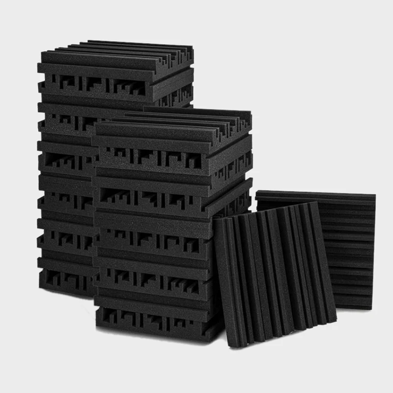 24 Pcs Black Acoustic Foam Panels,Studio Wedge Tiles,Sound Panels Wedges Soundproof Sound Insulation Absorbing,30X30X5cm
24 Pcs Black Acoustic Foam Panels,Studio Wedge Tiles,Sound Panels Wedges Soundproof Sound Insulation Absorbing,30X30X5cm
