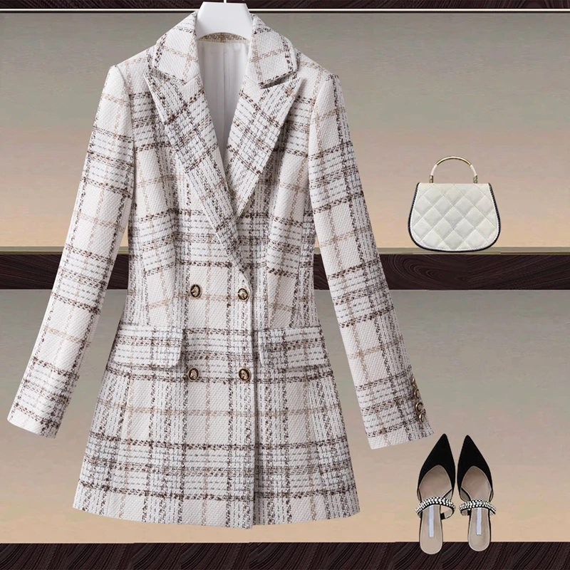 Autumn Winter New Fashion Wool Tweed Suit Collar Long-sleeved Color Matching Jacket Wool Coat Women
Autumn Winter New Fashion Wool Tweed Suit Collar Long-sleeved Color Matching Jacket Wool Coat Women