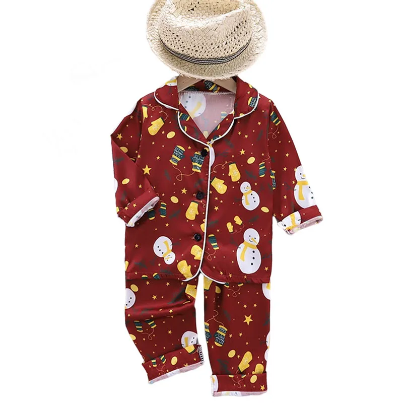 Christmas Kids Boys Girls Pajamas Sets Autumn Winter Christmas Long Sleeve Silk Sleepwear Baby Children Nightwear Homewear
Christmas Kids Boys Girls Pajamas Sets Autumn Winter Christmas Long Sleeve Silk Sleepwear Baby Children Nightwear Homewear