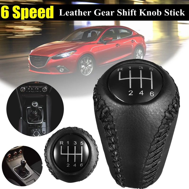 6 Speed Leather Cover Gear Shift Knob Stick For MAZDA 3 BK 5 CR CW 6 II GH Mx-5 Mx5 Cx-7 Cx7 2006 - 2014 Car Styling Black
6 Speed Leather Cover Gear Shift Knob Stick For MAZDA 3 BK 5 CR CW 6 II GH Mx-5 Mx5 Cx-7 Cx7 2006 - 2014 Car Styling Black