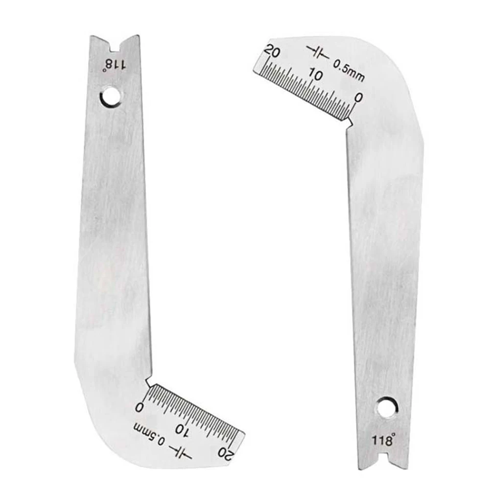 2 Pcs Drill Bit Cutter Sharpening Angle Inspection Tool Stainless Steel W/ 118 Degree Gauge For Power Tools Accessories
2 Pcs Drill Bit Cutter Sharpening Angle Inspection Tool Stainless Steel W/ 118 Degree Gauge For Power Tools Accessories