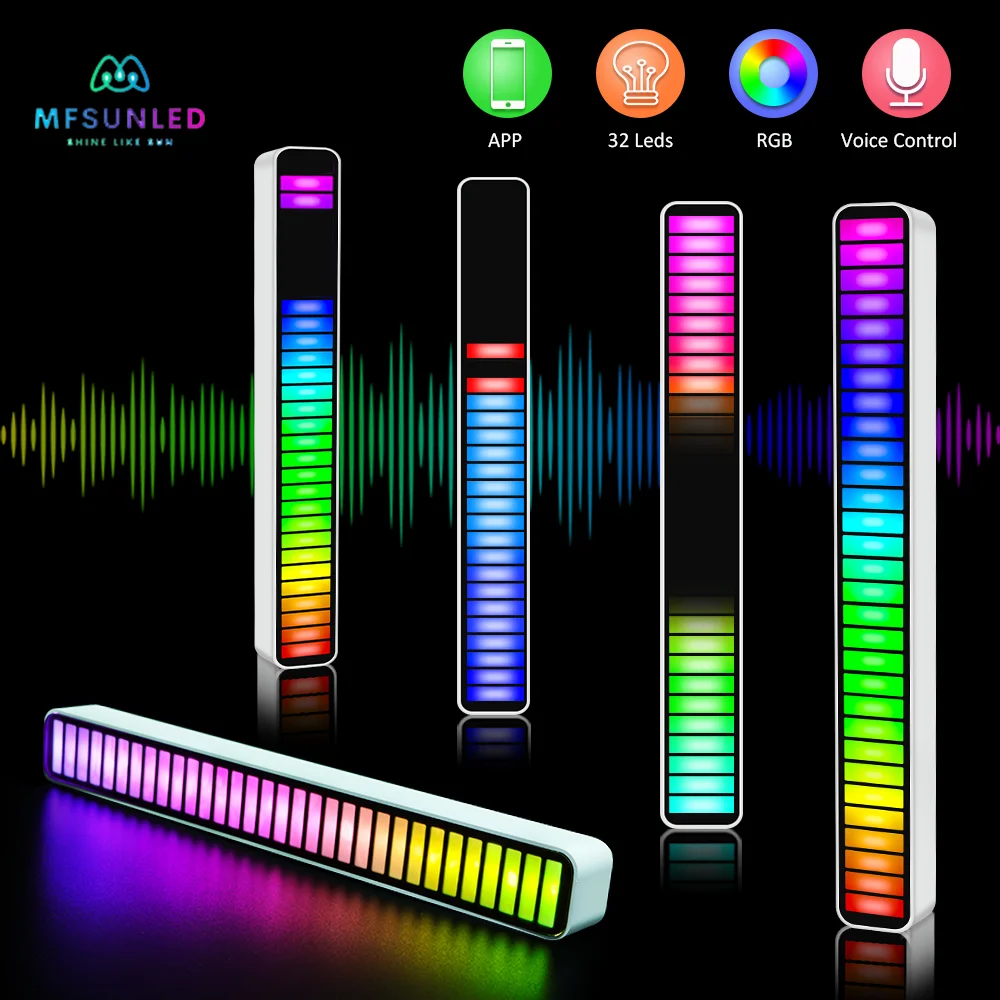 MFSUNLED Sound Control Light, Phone APP Control Voice-Activated Pickup Rhythm Lights, typeC Colorful Music Ambient Light Bar
MFSUNLED Sound Control Light, Phone APP Control Voice-Activated Pickup Rhythm Lights, typeC Colorful Music Ambient Light Bar