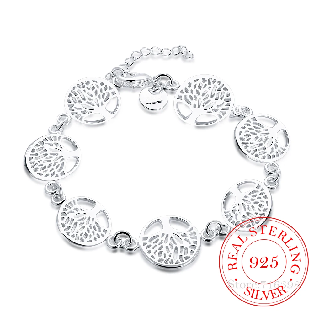 925 Sterling Silver Fine Jewelry Tree of Life Bracelet for Women Personalized Bracelets&Bangle Birthday Gift Pulseras Mujer Moda
925 Sterling Silver Fine Jewelry Tree of Life Bracelet for Women Personalized Bracelets&Bangle Birthday Gift Pulseras Mujer Moda