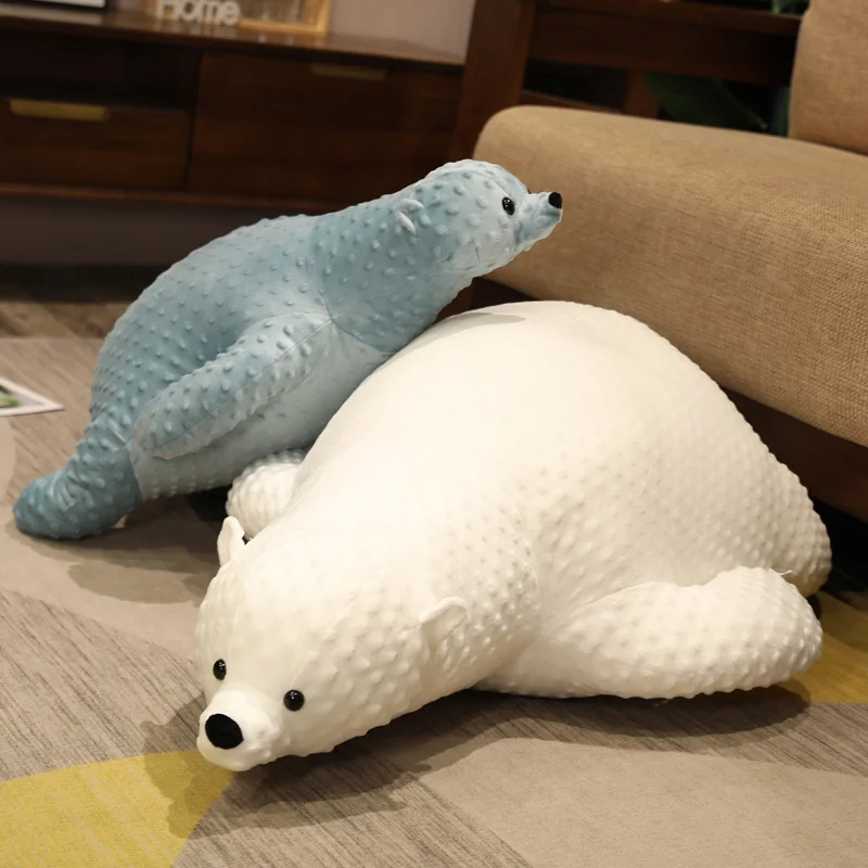 

Huge Size Teddy Bear Plush Toy Soft Stuffed Animal Polar Bear Sleep Pillow Kawaii Peluche Room Decora Christmas Gift for Kids