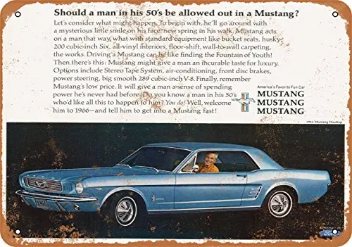 

Металлический знак-1966 Ford Mustang Hardtop-винтажный Настенный декор для кафе, пива, бара, декоративные поделки