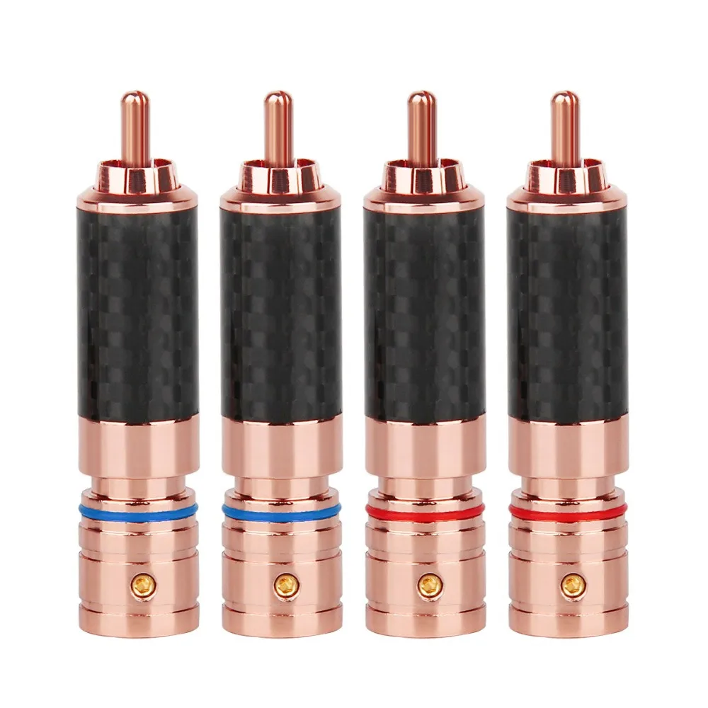 Male RCA Connectors Carbon Fiber Copper 8.5mm Tail Hole RCA Adapter For Acoustic Terminal Amplifier Speaker Connector Lotus Plug
Male RCA Connectors Carbon Fiber Copper 8.5mm Tail Hole RCA Adapter For Acoustic Terminal Amplifier Speaker Connector Lotus Plug