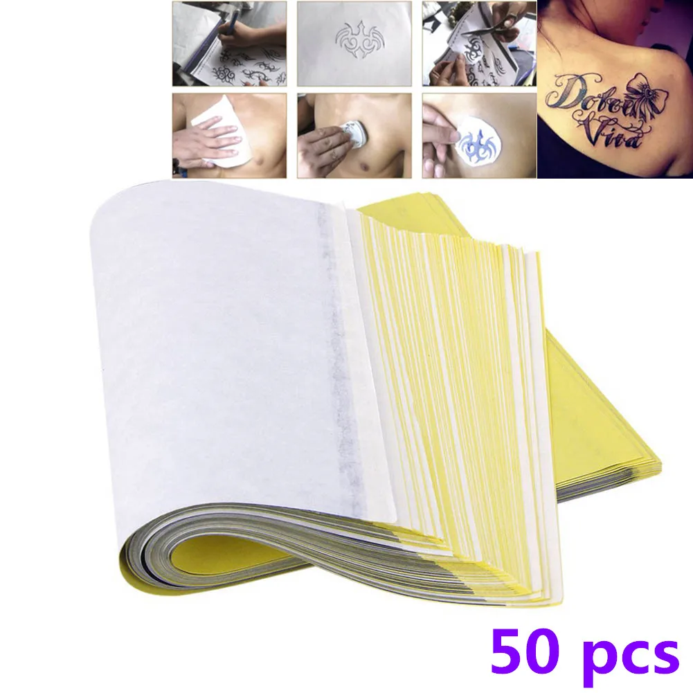 50Sheets Tattoo Transfer Paper A4 Tattoo Stencil Thermal Stencil Paper Reusable Tattoo Supplies For Tattoo Shops And Artists
50Sheets Tattoo Transfer Paper A4 Tattoo Stencil Thermal Stencil Paper Reusable Tattoo Supplies For Tattoo Shops And Artists