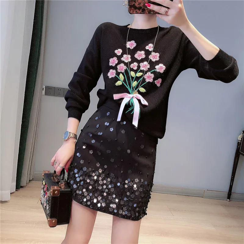 2021 White Sweater Women Black Pullovers Casual Knit Tops Vintage Jumper Jersey Floral Embroidery Fashion Streetwear
2021 White Sweater Women Black Pullovers Casual Knit Tops Vintage Jumper Jersey Floral Embroidery Fashion Streetwear