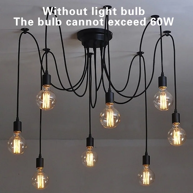 Spider Ceiling Light Retro 1/3 /5/6/8/10 Head Ceiling Lamp Durable Sturdy Lighting for Bedroom Decoration Office Home Restaurant
Spider Ceiling Light Retro 1/3 /5/6/8/10 Head Ceiling Lamp Durable Sturdy Lighting for Bedroom Decoration Office Home Restaurant