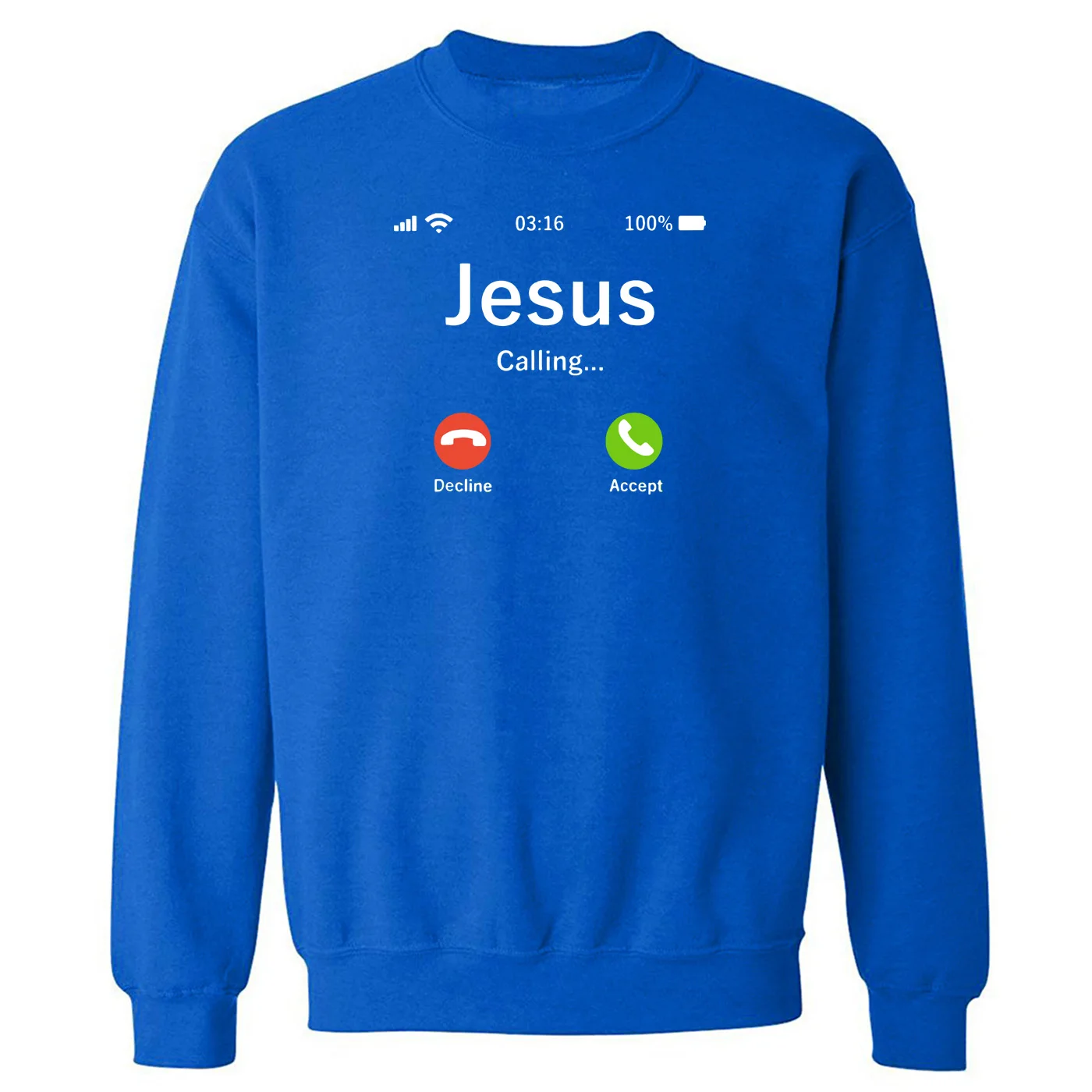 Autumn New Men Sweatshirts Jesus Funny Calling Accept Or Decline Fashion Hoodies Leisure Long Sleeve Simple O-Neck Sweatshirt
Autumn New Men Sweatshirts Jesus Funny Calling Accept Or Decline Fashion Hoodies Leisure Long Sleeve Simple O-Neck Sweatshirt